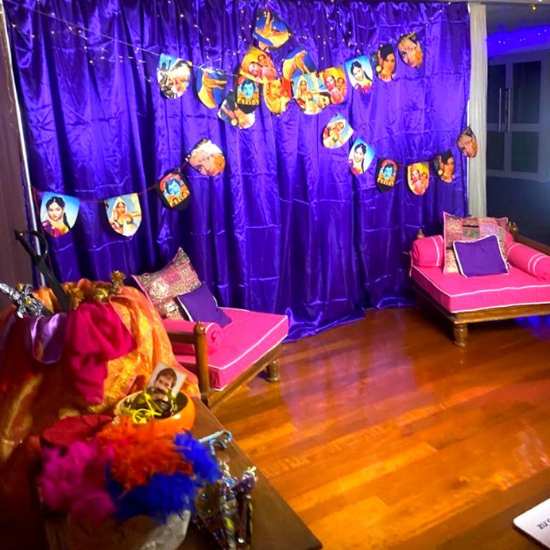 Bollywood style phot booth here for hire in Auckland new Zealand with props.