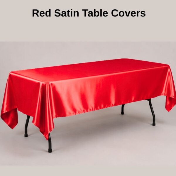Red Satin Tablecloth for hire